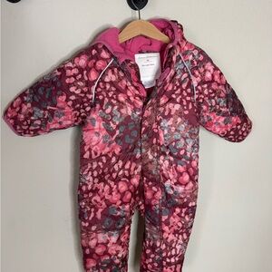Hanna Andersson Pink Leopard Snowsuit 12-18M
